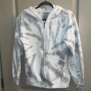 Tie dye zip up hoodie